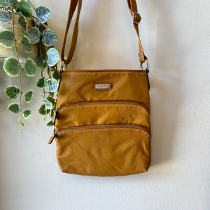 Camel crossbody bag